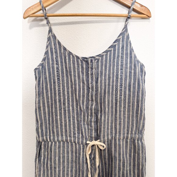 Enza Costa Blue and White Striped Jumpsuit - Picture 3 of 13